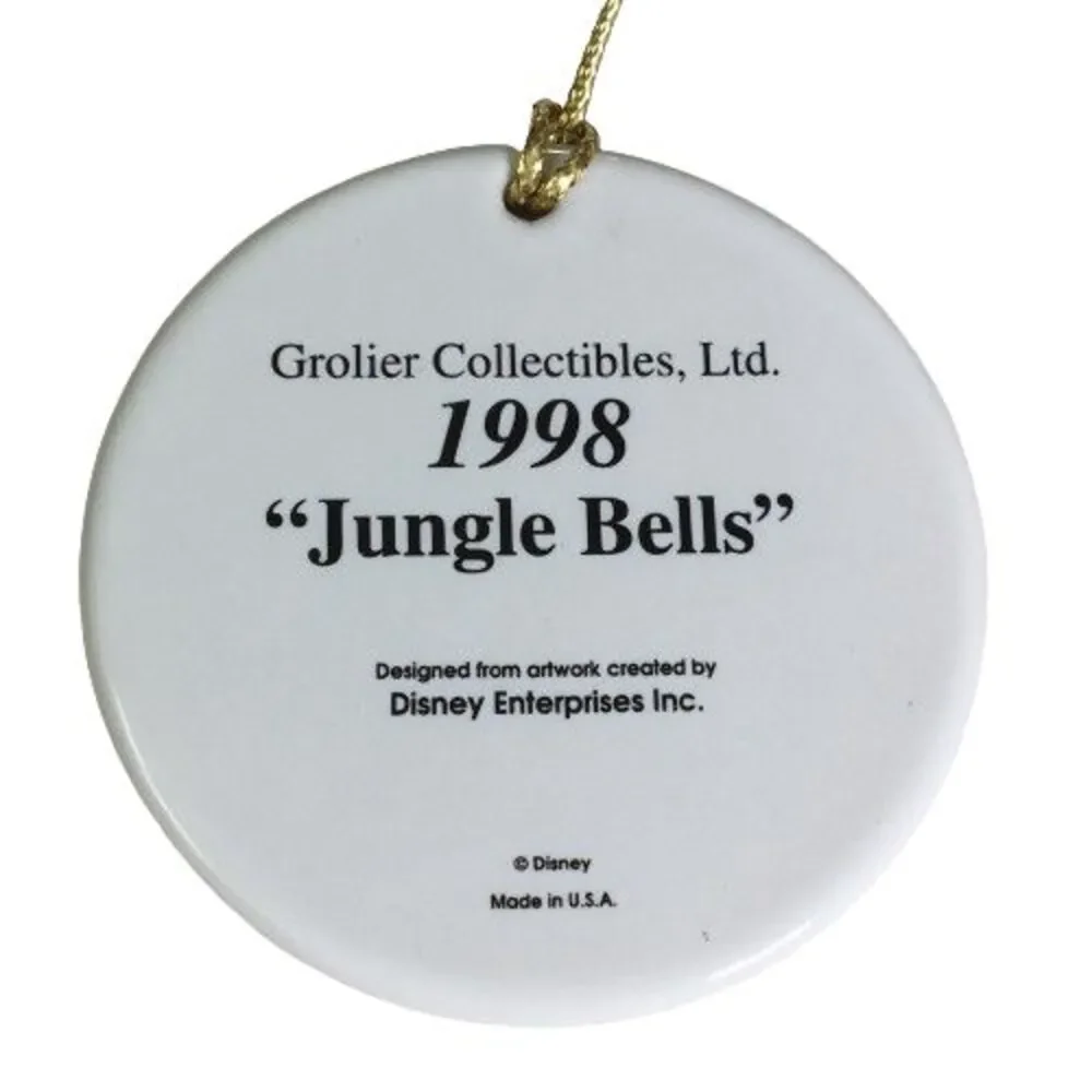 Disney Grolier ‘Tis the Season “Jungle Bells” Ornament Lion King Simba Pumbaa